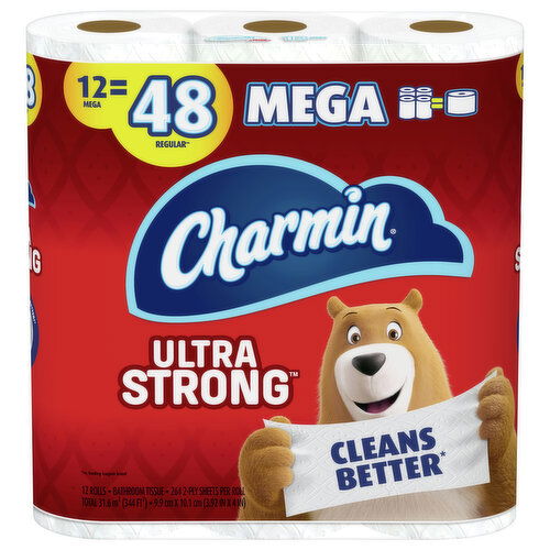 Charmin Bathroom Tissue, Mega Rolls, 2-Ply