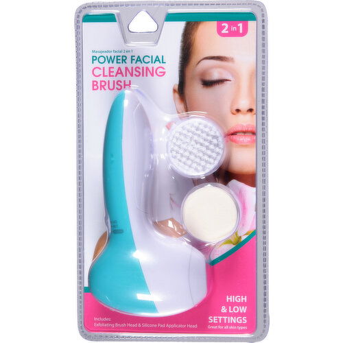 Jacent Cleansing Brush, Power Facial, 2 in 1