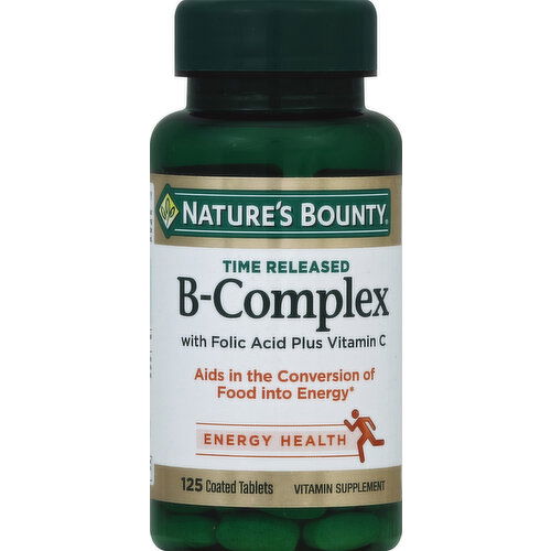 Nature's Bounty B-Complex, Time Released, Coated Tablets