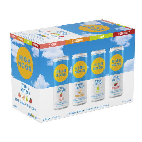 High Noon Day Pack Vodka Hard Seltzer 355ml Can 8 Pack - 355 Milliliter