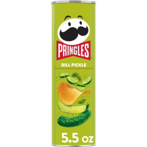 Pringles Potato Crisps Chips, Dill Pickle - 5.5 Ounce