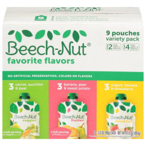 Beech-Nut Baby Food, Favorite Flavors, Variety Pack