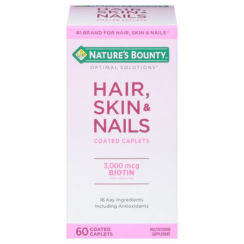 Nature's Bounty Hair, Skin & Nails, 3,000 mcg, Coated Caplets