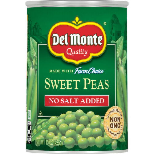 Del Monte Sweet Peas, No Salt Added