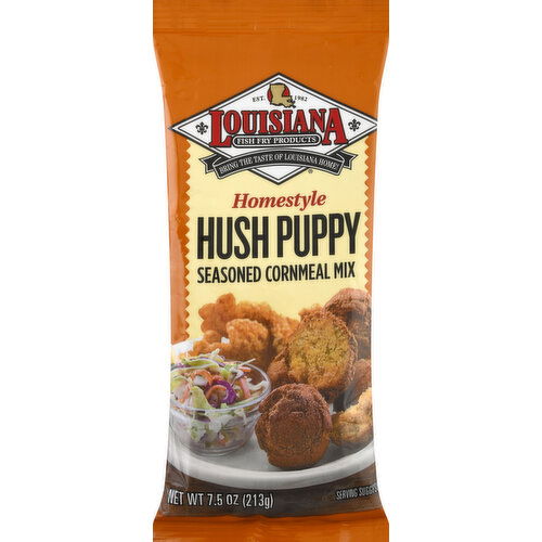 Louisiana Fish Fry Products Seasoned Cornmeal Mix, Hush Puppy, Homestyle