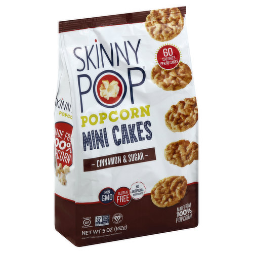 Skinny Pop Popcorn Cakes, Cinnamon & Sugar, Mini