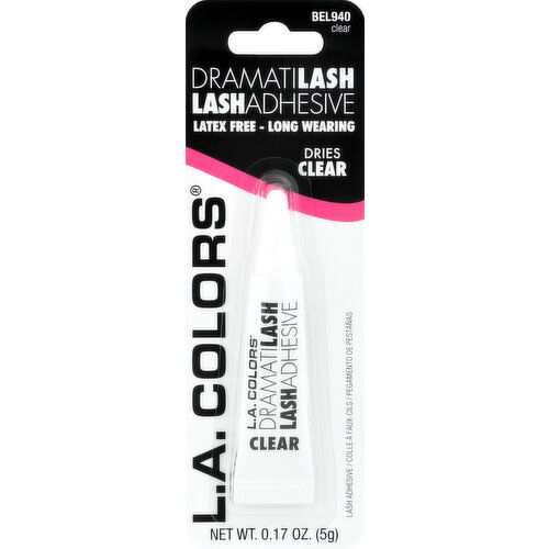 LA Colors Eyelash Adhesive, Clear BEL640, Dramatilash - 0.17 Ounce