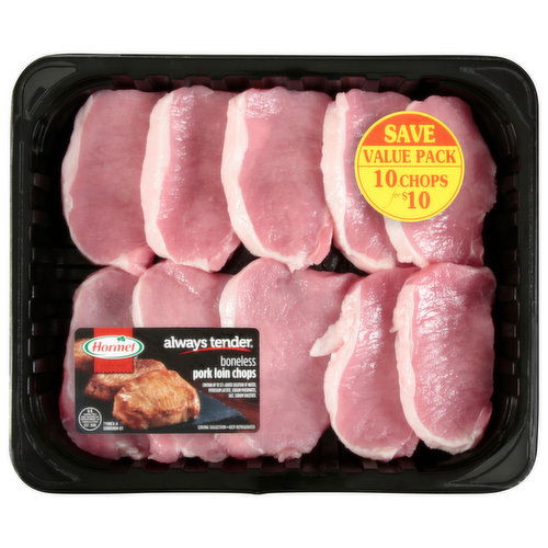 Hormel Pork Chops, Loin, Boneless, Value Pack