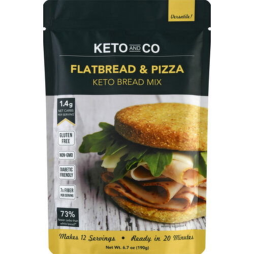 Keto And Co Keto Bread Mix, Flatbread & Pizza