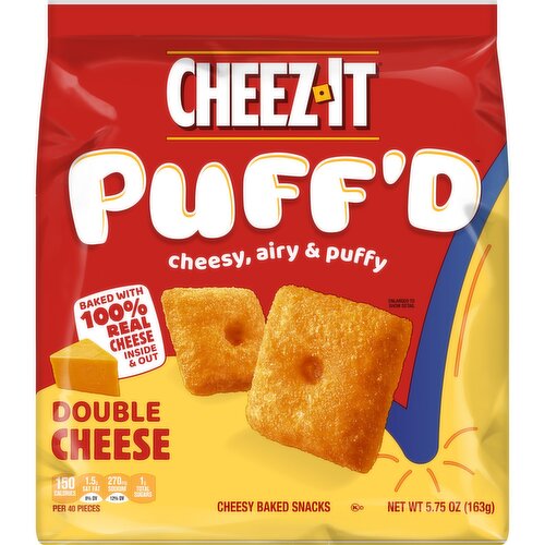 Cheez-It Cheesy Baked Snacks, Double Cheese - 5.75 Ounce