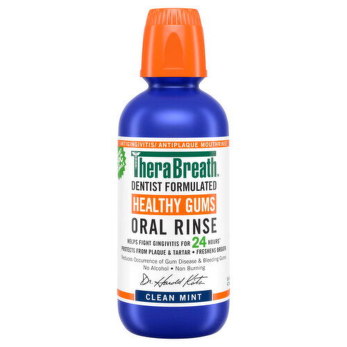 TheraBreath Oral Rinse, Healthy Gums, Clean Mint