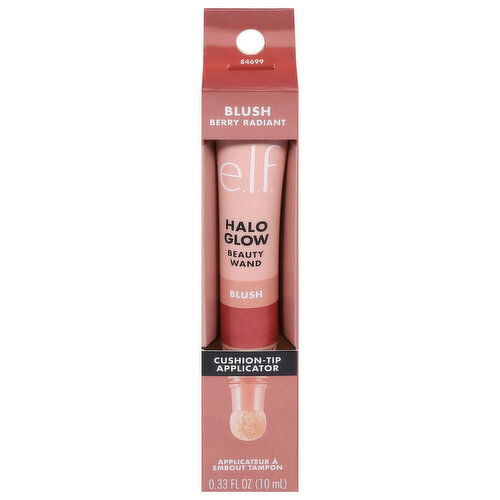 e.l.f. Blush, Berry Radiant, Halo Glow, Cushion-Tip Applicator - 0.33 Fluid Ounce