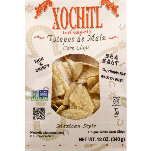 Xochitl Corn Chips, White, Sea Salt, Mexican Style