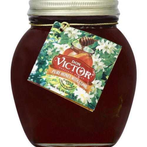 Don Victor Honey, Pure, with Comb, Orange Blossom