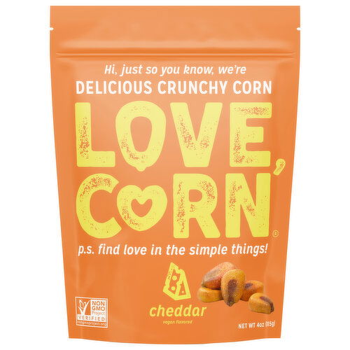 Love Corn Crunchy Corn, Cheezy Vegan Flavored