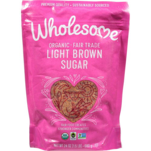 Wholesome Sugar, Organic, Light Brown