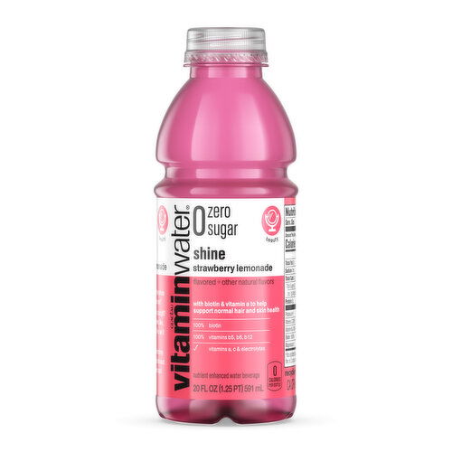 vitaminwater  Sugar Shine, Electrolyte Enhanced Water W/ Vitamins, Strawberry Lemonade Drink