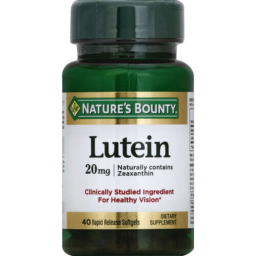 Nature's Bounty Lutein, 20 mg, Rapid Release Softgels