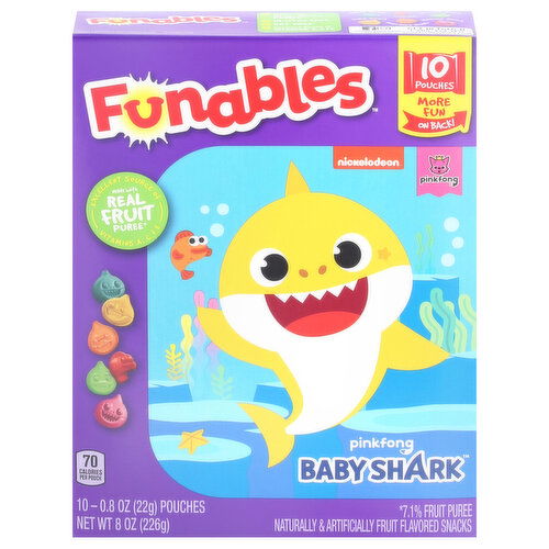 Funables Fruit Flavored Snacks, Baby Shark