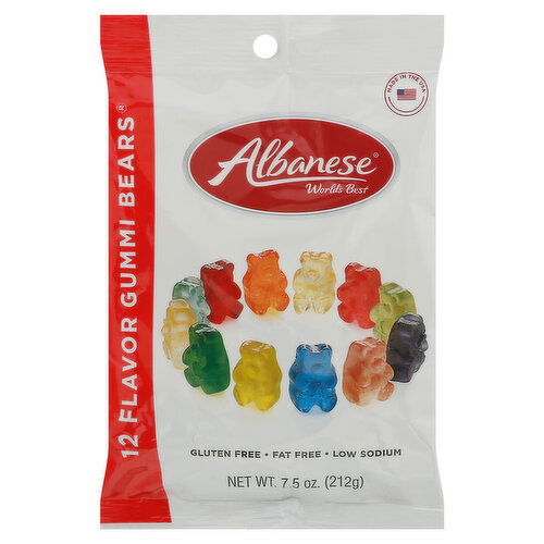 Albanese World's Best Gummi Bears, 12 Flavor - 7.5 Ounce