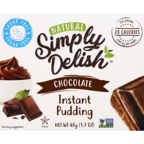 Simply Delish Instant Pudding, Chocolate, Natural