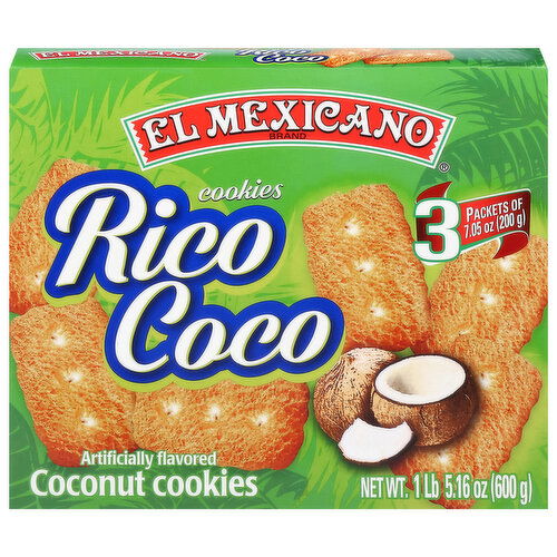 El Mexicano Coconut Cookies - 3 Each