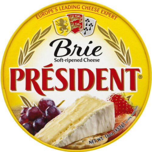 President Cheese, Brie, Soft-Ripened