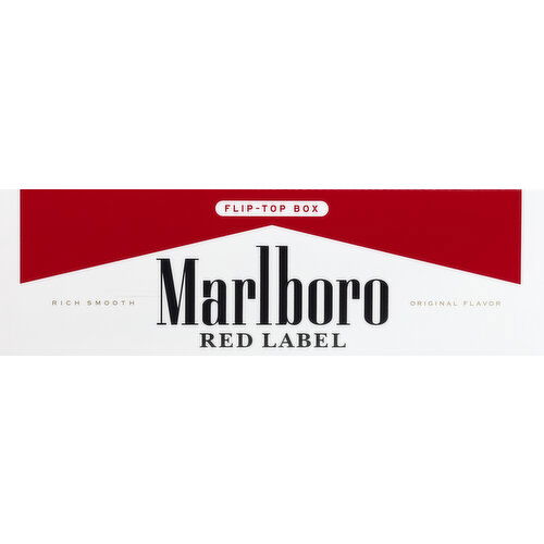 Marlboro Cigarettes, Red Label, Flip-Top Box