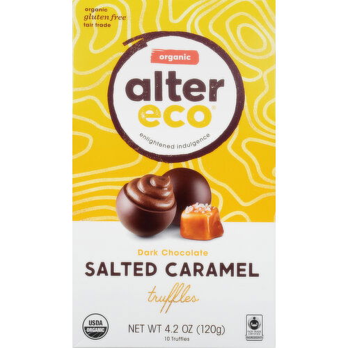 Alter Eco Truffles, Organic, Dark Chocolate, Salted Caramel