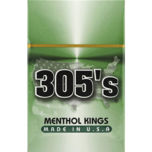 305s Cigarettes, Menthol, Kings