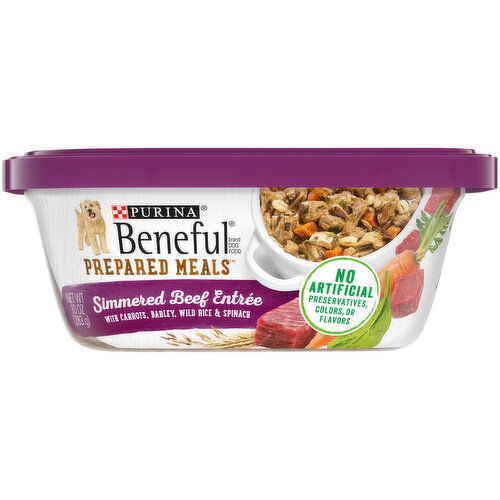 Beneful High Protein, Wet Dog Food With Gravy, Prepared Meals Simmered Beef Entree