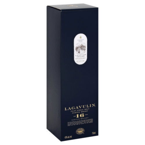 Lagavulin Aged 16 Years Single Malt Scotch Whisky, 750 ml - 750 Milliliter
