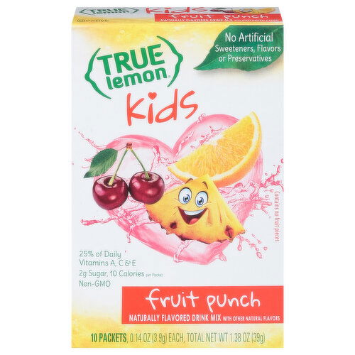 True Lemon Drink Mix, Kids, Fruit Punch