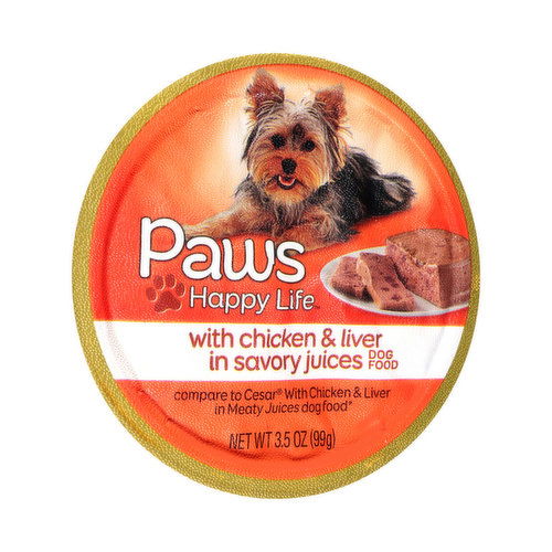 Paws Happy Life Chicken & Liver In Savory Juices Dog Food