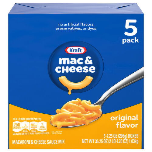Kraft Original Flavor Mac & Cheese - 5 Each