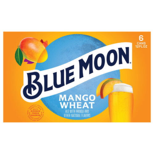 Blue Moon Beer, Mango Wheat - 6 Each