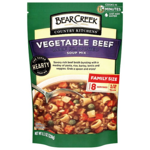 Bear Creek Country Kitchens Vegetable Beef Soup Mix Family Size - 8.1 Ounce
