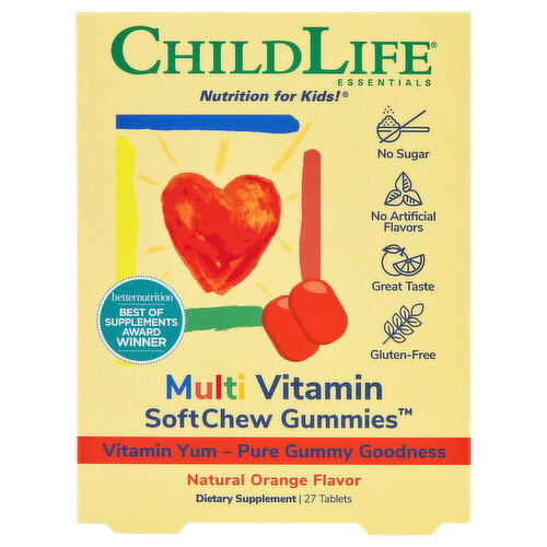 ChildLife Multi Vitamin, Tablets, Natural Orange Flavor