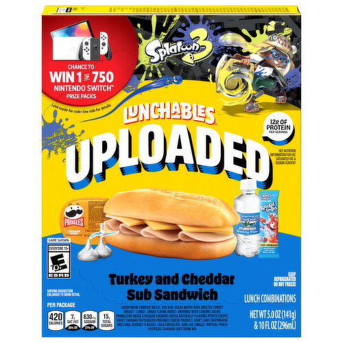 Lunchables Lunch Combinations, Turkey and Cheddar, Sub Sandwich