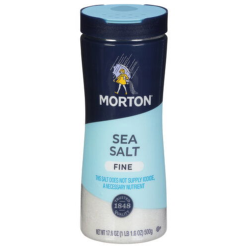 Morton All-Natural Fine Sea Salt - 17.6 Ounce