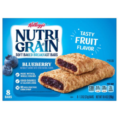 Nutri Grain Breakfast Bars, Soft Baked, Blueberry