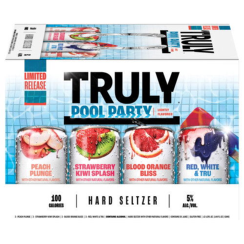 Truly Assorted Pool Party Hard Seltzer - 12 Each