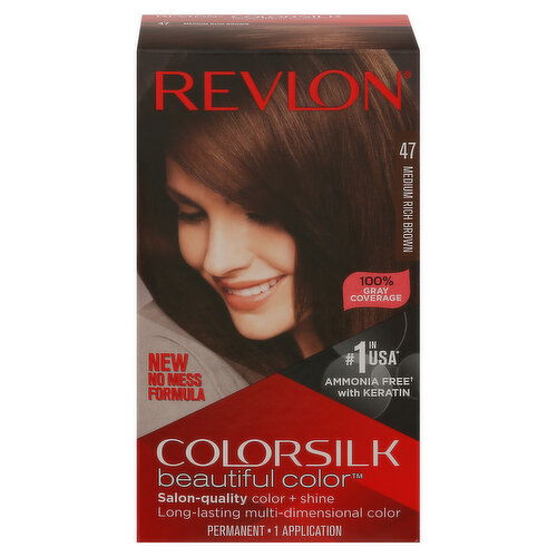 Revlon Permanent Hair Color, Medium Rich Brown 47