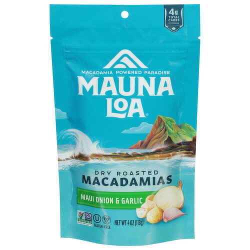 Mauna Loa Macadamias, Dry Roasted, Maui Onion & Garlic