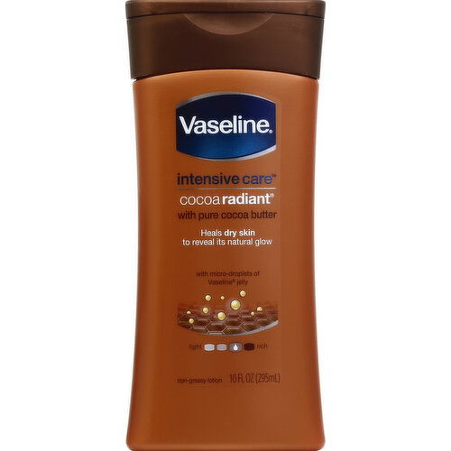 Vaseline Lotion, Non-Greasy, Cocoa Radiant