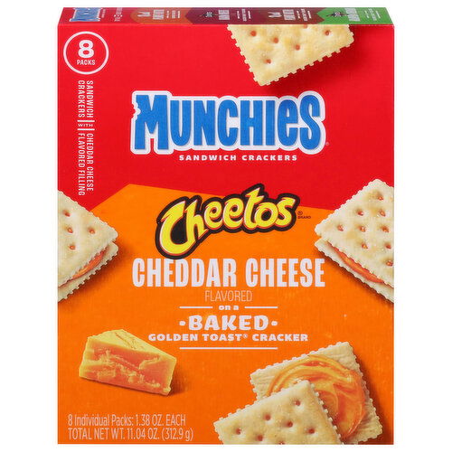 Munchies Sandwich Crackers, Cheddar Cheese Flavored