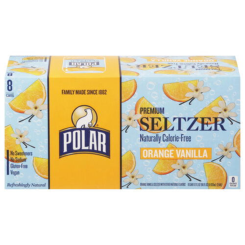 Polar Seltzer, Premium, Orange Vanilla