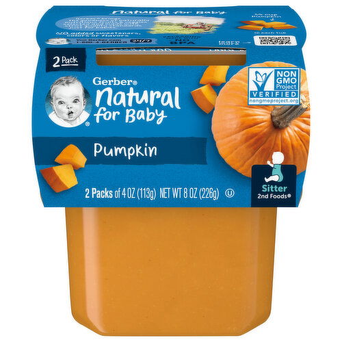Gerber Pumpkin, Sitter 2nd Foods - 2 Each