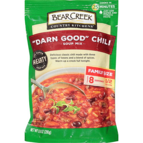 Bear Creek Country Kitchens Chili Mix, Darn Good Chili, Family Size