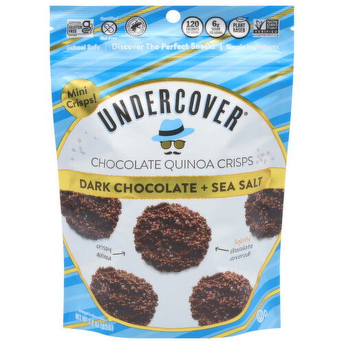 Undercover Mini Dark Chocolate + Sea Salt Chocolate Quinoa Crisps - 3 Ounce